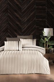 Комплект постільної білизни First Choice Deluxe Satin 200х220 Artwel Champagne