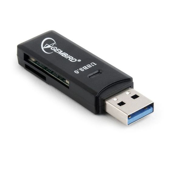 Зовнішній картрідер  Gembird  UHB-CR3-01, USB 3.0, для SD і MicroSD | Зображення 1