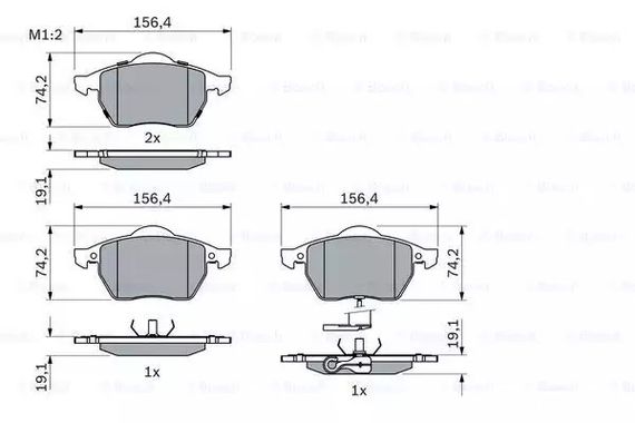 Колодки гальмівні дискові AUDI TT, SEAT LEON, SKODA, VW передн.  BOSCH (0986494018) | Зображення 6