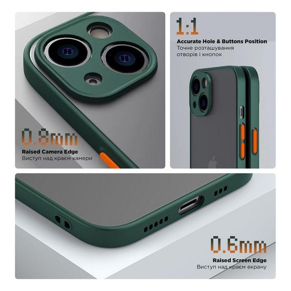 Чохол до мобільного телефона Armorstandart Frosted Matte Realme C51/C53 Dark Green (ARM72389) | Зображення 2