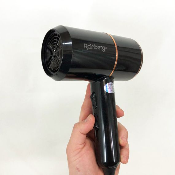 Фен для укладання та сушіння волосся Rainberg RB-2211 + насадка-концентратор, професійний фен. MC-414 Колір: чорний