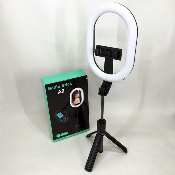 Лампа для зйомки з телефону Selfie Stick A8, Led кільце зйомка, Комплект для блогера, Світлодіод зйомки XA-21