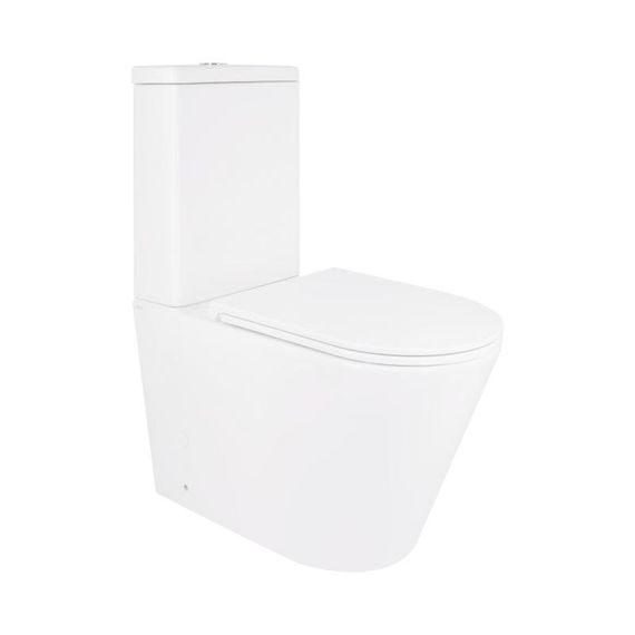 Унитаз-компакт Qtap Scorpio безободковый Ultra Quiet c сиденьем Soft-close QT14226088AW