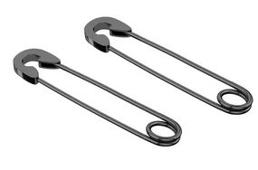 Стильні чорні сережки у вигляді булавки-шпильки, 3.8 см