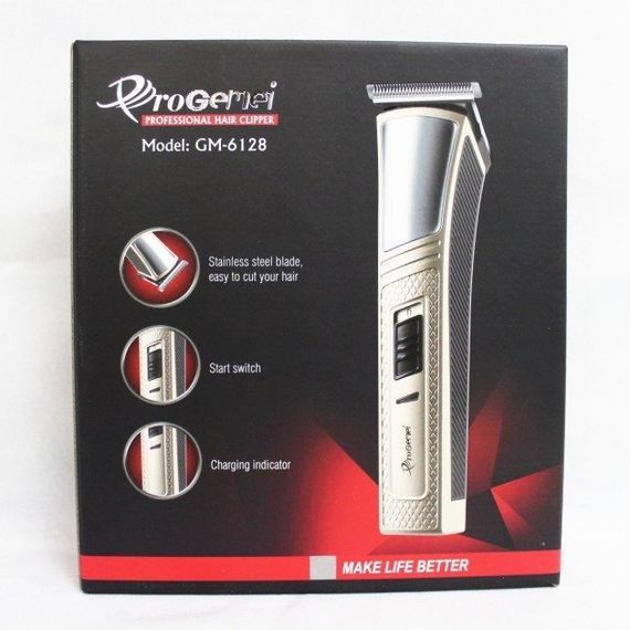 Профессиональная аккумуляторная машинка Pro Gemei GM-6128 беспроводная для стрижки волос с насадками | Зображення 3