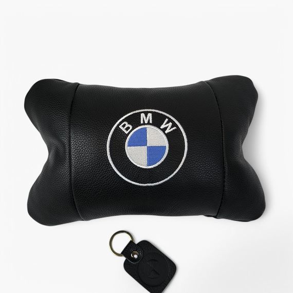 Подушка для голови в авто BMW, Подушка під голову для поїздок Автомобільна шиї з лого IG-24 | Зображення 2