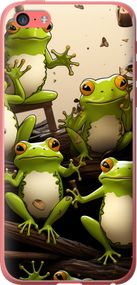 Чехол на iPhone 5c Жабки "5656u-23-17620"