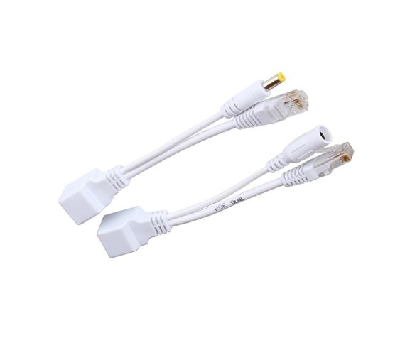 POE інжектор пасивний (пара) 802.3at (30Вт) з портами Ethernet 10/100Mbps, white | Зображення 1
