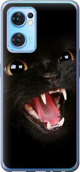 Чехол на Oppo Reno7 5G Чёрная кошка "932u-2669-17620"