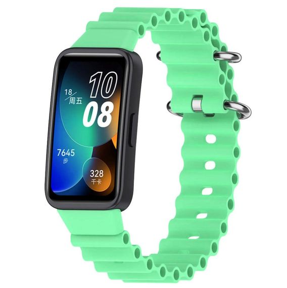 Ремінець Primo Ocean силіконовий для смарт-годинника Huawei Band 10 / Band 9 / Band 8 - Mint | Зображення 1