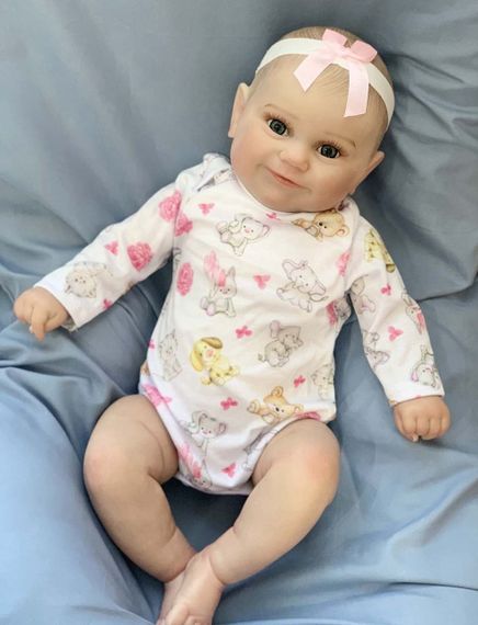 Силиконовая Коллекционная Кукла Реборн Reborn Новорожденная Девочка Уля (Виниловая Кукла) Высота 50 см