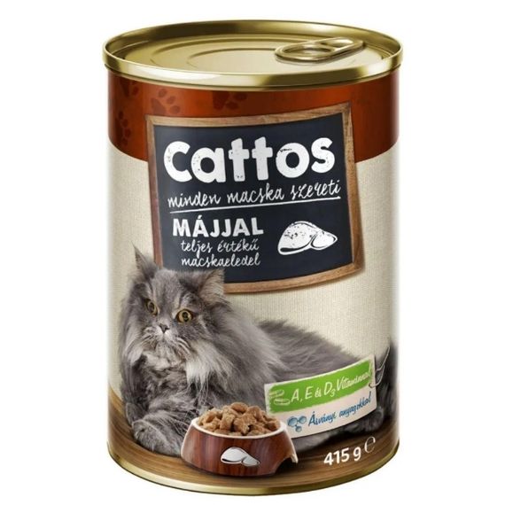 Cattos для котів вологий корм з печінкою, 415 г