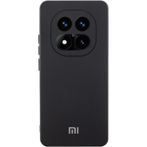 Чехол Silicone Cover Lakshmi Full Camera (AA) with logo для Xiaomi Redmi Note 14 Pro 4G/5G Черный / Black