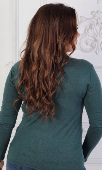 Женский теплый кашемировый гольф-водолазка Ri284 цвет зеленый, размер 48/52 | Зображення 1