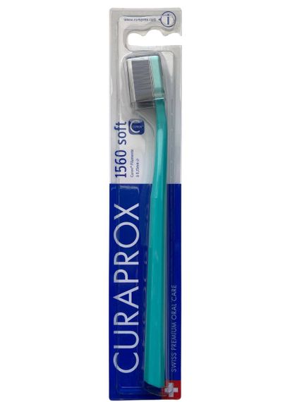 Зубна щітка Curaprox CS 1560 "Soft", d 0,15 мм. М'ятний з синім (MB)