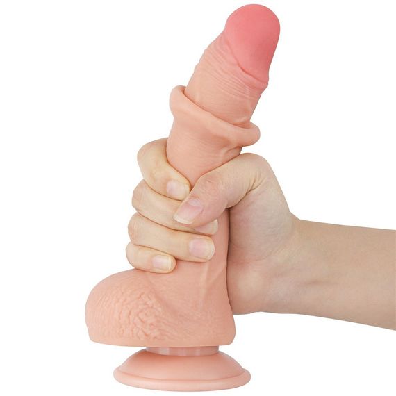 Фаллоимитатор 7'.5' Sliding Skin Dual Layer Dong Sex Aura | Зображення 2