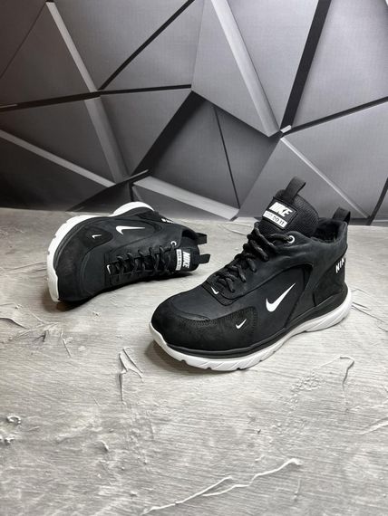 Зимові ботинки Nike чорні підошва біла | Зображення 2