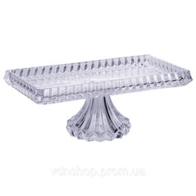 Тортовница прямоугольная на ножке 33×17×13.5 (см) стеклянная HP-19-146C