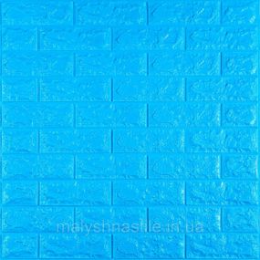 3D панель самоклеющаяся кирпич Синий 700x770x7мм (003-7) SW-00000060