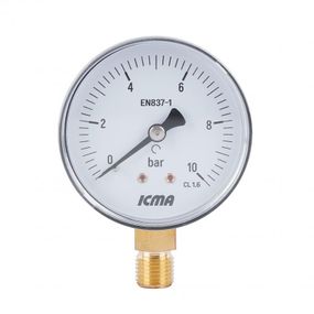 Манометр Icma 1/4" 0-6 барів, нижнє під'єднання No244