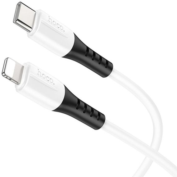 Дата кабель Hoco X82 Silicone Type-C to Lightning 20W (1m) White | Зображення 1