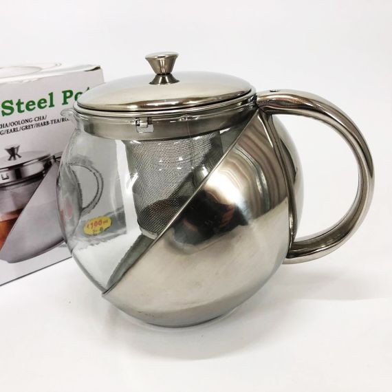 Заварник UNIQUE UN-1164 1.10 л, Чайник заварювальний скляний якісний на кухню, Гарний заварник | Зображення 6