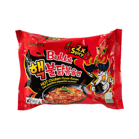 Локшина швидкого приготування Buldak  з куркою дуже гостра Hot Chicken ramen 2x Spicy 140г Samyang