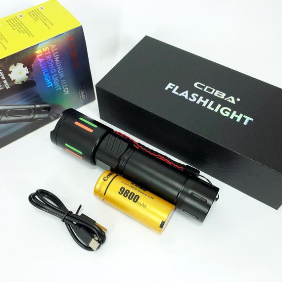 Пылевлагозащищенный фонарик CB-611-TG, Алюминиевый фонарь 18650, Фирменный ручной фонарь TX-62 | Зображення 3