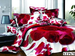 Комплект постільної білизни Love You 3D Свято STP670 Полуторний 160х220 см (136)