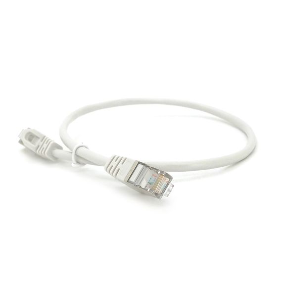 Патч-корд литой MERLION,FTP,RJ45,Cat.5e,0.5m,серый,CU,Q200 | Зображення 1