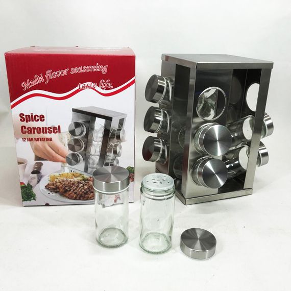 Банку для спецій UNIQUE 12 в 1, Пористий органайзер для зберігання спецій Баночка трав та WP-53 | Зображення 7