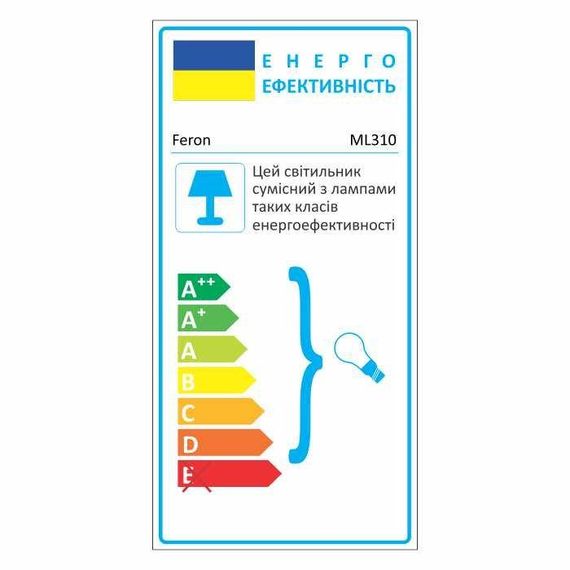 Накладний поворотний світильник Feron ML310 під лампу білий | Зображення 1