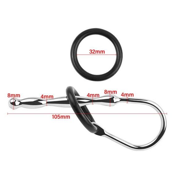 Сталевий уретральний катетер з ерекційним кільцем | Зображення 1