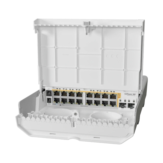 MikroTik netPower 16P (CRS318-16P-2S+OUT) PoE Комутатор 16 портів керований | Зображення 1