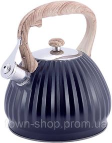Чайник Kamille Whistling Kettle Black 3л из нержавеющей стали со свистком, черный KM-1076