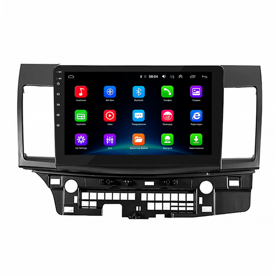 Штатная магнитола Lesko для Mitsubishi Lancer X (2007-2017гг.) экран 10.1" 2+32GB/ Wi-Fi/ Optima GPS Android | Зображення 1