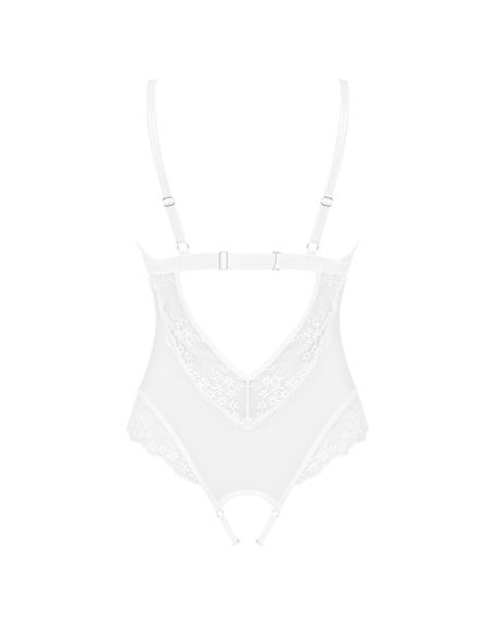 Эротическое полупрозрачное боди Obsessive Heavenlly crotchless teddy XS/S, с доступом sexstyle | Зображення 3