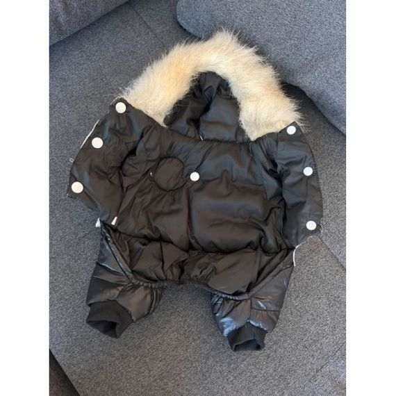 Брендовый зимний комбинезон для собак MONCLER , серебряный | Зображення 2
