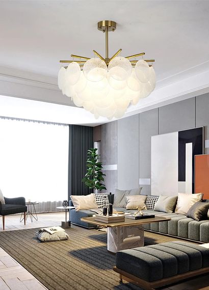 Люстра стельова на 6 лампочок 27510 Латунь 62-92х62х62 см. | Зображення 5