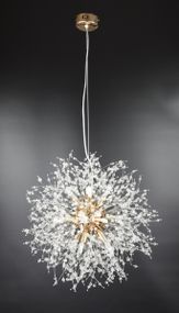 Люстра підвісна на 12 лампочок 26477 Золото 50-160х50х50 см.