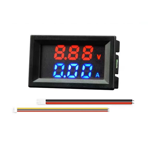 Цифровой вольтметр амперметр M430 DC 4-100В 10А встраиваемый