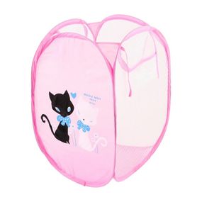 Корзина-сетка для игрушек 10-76(Pink) с рисунком, 48х25 см