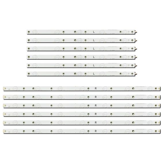 LED підсвітка Philips TV 50" LB-PF3030-GJD2P5500612AG82-L-H LB-PF3030-GJD2P5500612AG82-R-H 500TT55/6 V0 12шт.