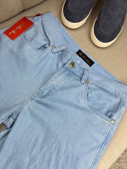Джинси чоловічі Loro Piana light blue світло-сині d071 | Зображення 3