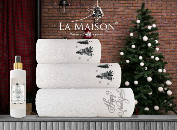 Подарунковий набір рушників La Maison, 3 шт. з ароматом Christina