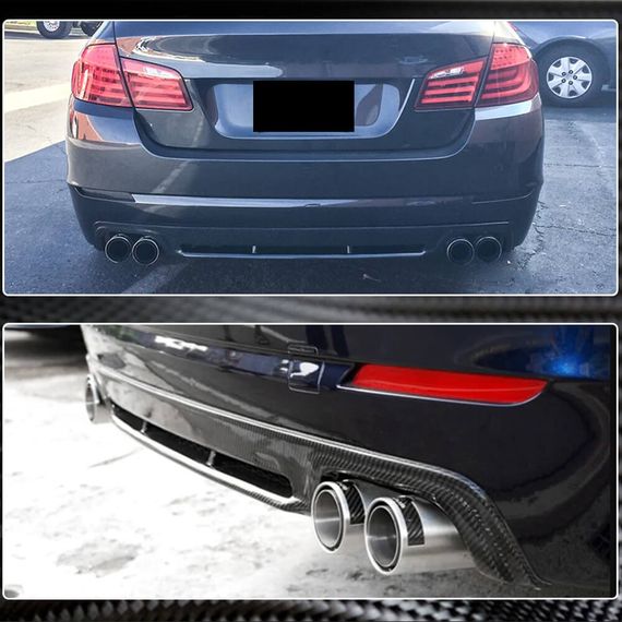 Дифузор заднього бампера (для F10 Base 2010-2013, Карбон) для BMW 5 серія F-10/11/07 рр | Зображення 3