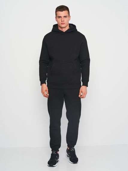 Костюм спортивний чоловічий утеплений чорного кольору, 3XL