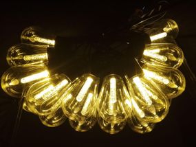 Декоративні лампи (гірлянда), 5 метрів, 10 лампочок, теплий білий колір, 8 режимів роботи + пульт