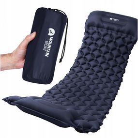 Надувний килимок (каремат) Mountain Goat 190 x 58 x 5 см з вбудованим насосом MG0009 Navy Blue (P-5905973400916)