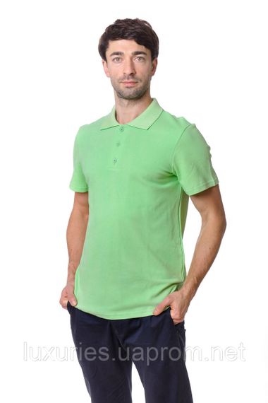 Футболка мужская ПОЛО  -  Фисташковая с коротким рукавом 3ХЛ